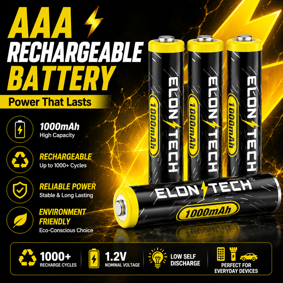 POWERCELL AAA Rechargeable Battery pack