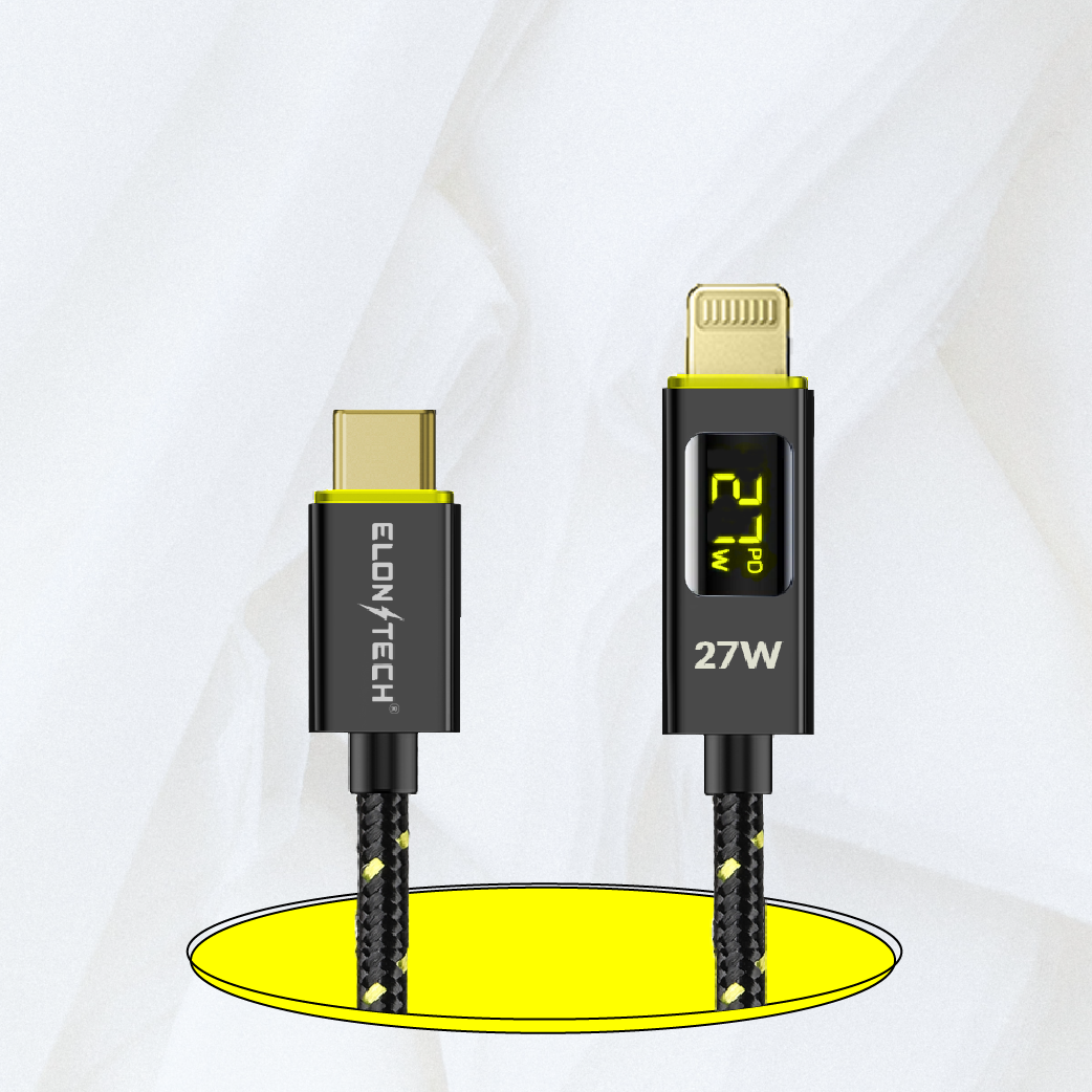 27W LED Display USB C-Lightning Cable